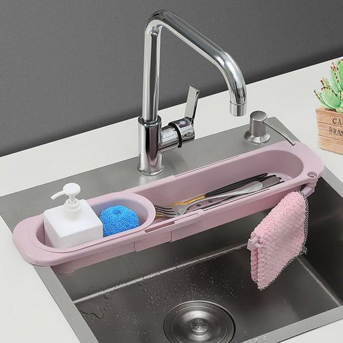 NeatSink Adjustable Sink Organizer Rack - Blue Grey